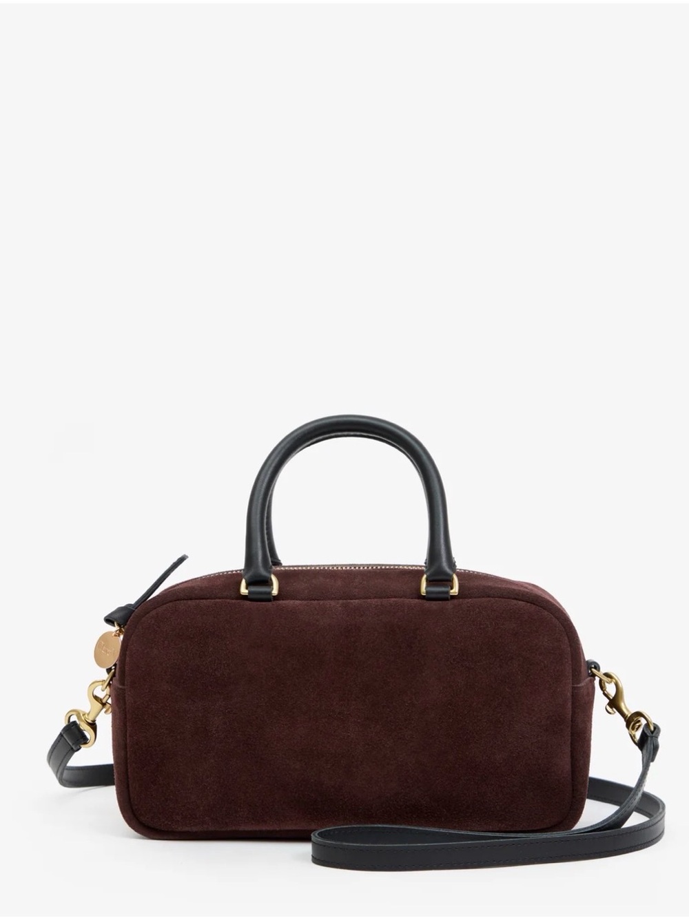 Clare V Petite Claudine Italian leather crossbody bag - Truffle Suede NWT $375